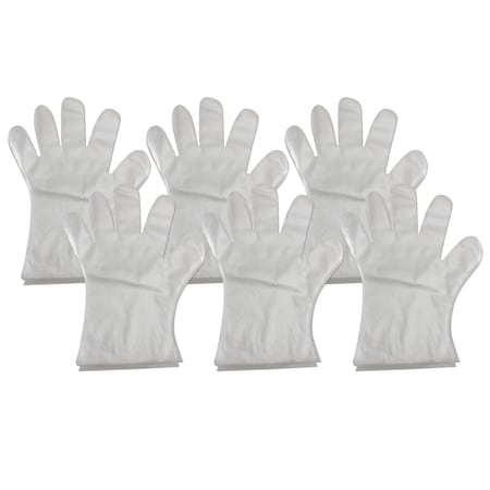 Baumgartens Disposable Gloves, Plastic Polyethylene, OneSize, 600 PK, Clear 64800